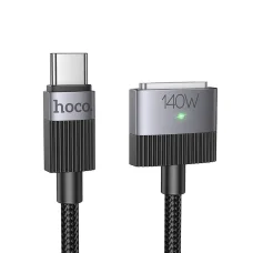 Kábel USB C - Mag3 Hoco 5A 140W mágneses 1,8 m U141 fekete Macbookhoz