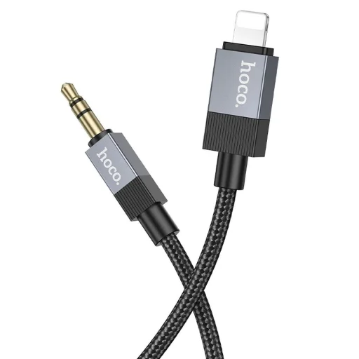 Kábel AUX Jack 3,5 mm (férfi) - Lightning (férfi) Hoco 1 m UPA32A fekete DAC - 2