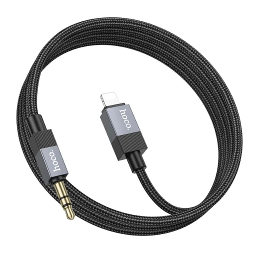 Kábel AUX Jack 3,5 mm (férfi) - Lightning (férfi) Hoco 1 m UPA32A fekete DAC - 3