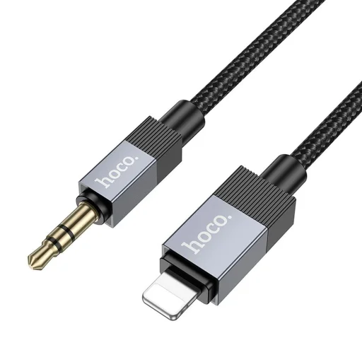 Kábel AUX Jack 3,5 mm (férfi) - Lightning (férfi) Hoco 1 m UPA32A fekete DAC - 1