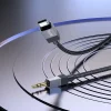 AUX Jack 3,5 mm (férfi) - USB C (férfi) kábel Hoco 1 m UPA32B fekete DAC thumbnail