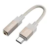 AUX USB C (apa) - Jack 3,5 mm (anya) Hoco UPA32C adapter, arany DAC thumbnail