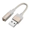 Adapter AUX USB A (férfi) - Jack 3,5 mm (női) Hoco UPA32D arany DAC thumbnail