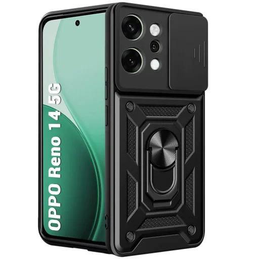 Oppo Reno14 - Techsuit CamShield Series - Fekete tok - 1