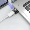 Telefonhoz való OTG Adapter - Techsuit HyperPort (A7) - Type-C Női csatlakozó USB3.0 Férfi csatlakozóra, 5Gbps, 10A Átalakító - Fekete / Narancssárga. thumbnail