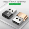 Techsuit - Adapter - Type-C-ről USB-re, 3A - Fekete thumbnail