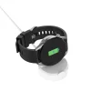 Techsuit - USB Okosóra Vezeték nélküli Töltőkábel (THC4) - Huawei Watch GT/GT2/Honor Watch GS3i-hez, 3,5W, Asztali Tartóval - Fekete. - 3