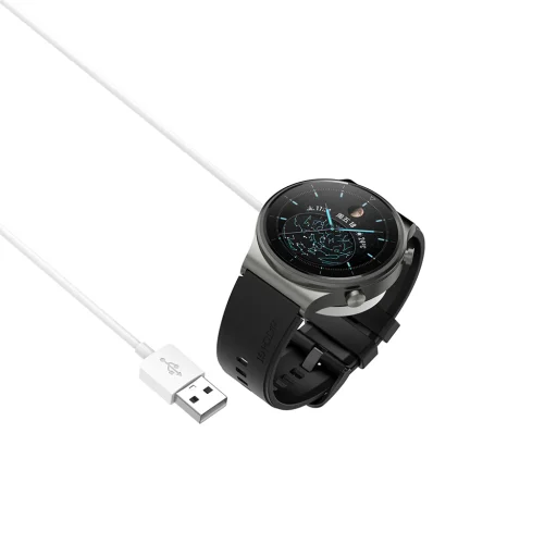 Vezeték nélküli töltőkábel Techsuit - SmartWatch - Huawei Watch GT5 Pro/GT5/4/4 Pro/Ultimate/GT3 SE/Buds számára - Fehér. - 3