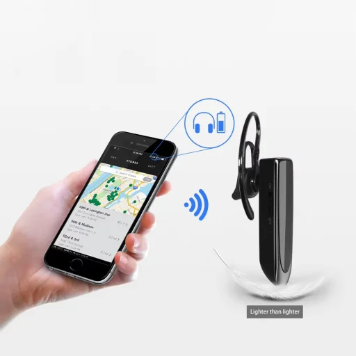 Techsuit - Bluetooth fejhallgató (CB1) - Kihangosító, Type-C, zajszűrés, Bluetooth 5.0, 24 órás beszélgetési idő - Fekete. - 3