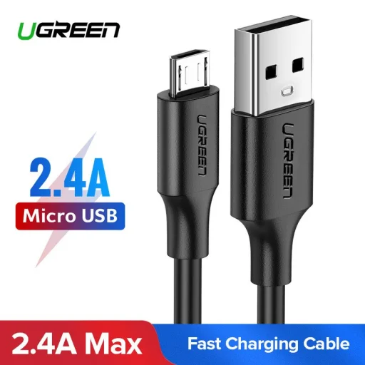 USB-Mikro USB-kábel UGREEN QC 3.0 2,4A 1m (fekete) - 2