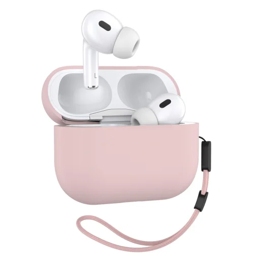 Blueo - Folyékony Szilikon Védőtok - AirPods Pro 2-hez - Homok Rózsaszín tok - 2