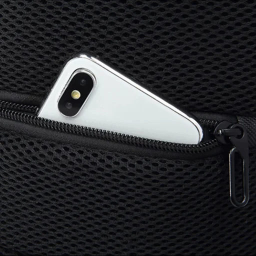 Wozinsky Premium válltáska egy vállra, lopásbiztos, rendezővel és USB-vel - fekete - 6