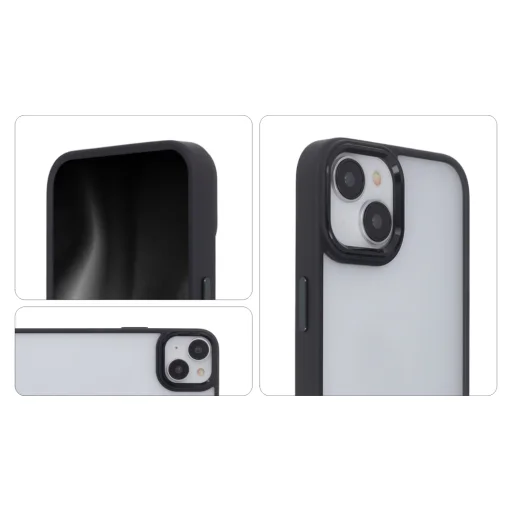 Satin Elegant Matt tok iPhone 15 Pro Max 6,7" fekete tok - 3