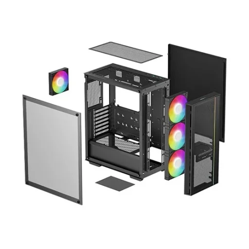 HÁZ DeepCool Midi - MATREXX55 MESH V4 C - Fekete - R-MATREXX55-BCAGA4-G-4 - 4