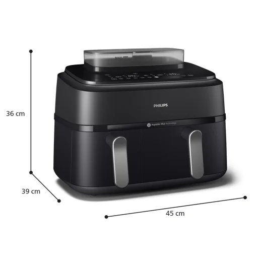 PHILIPS Airfryer 5000 DualBasket NA550/00 forrólevegős sütő - 2