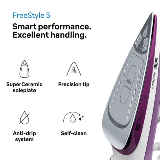 Braun Freestyle5 SI5037VI Gőzölős Vasaló - 2