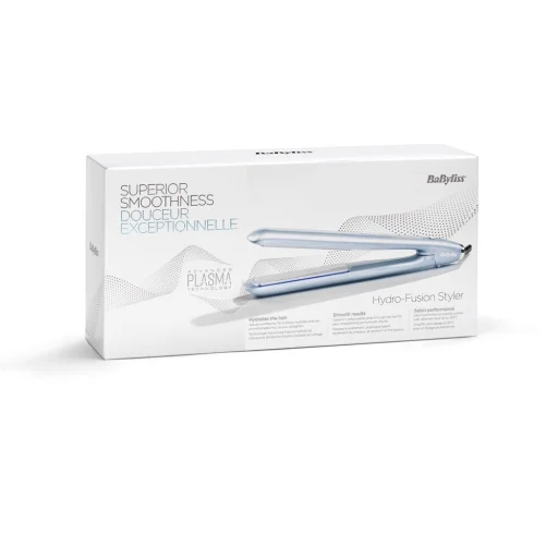 BaByliss ST573E Hydro-Fusion plazmaionos kerámialapos hajvasaló, kék - 4