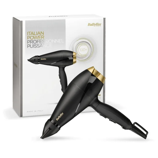 BaByliss 6704E Power Pro hajszárító, AC motor, 2000W, fekete-arany - 3