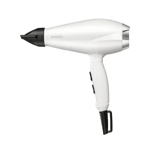 BaByliss 6704WE Power Pro hajszárító, AC motor, 2000W, fehér-ezüst - 1
