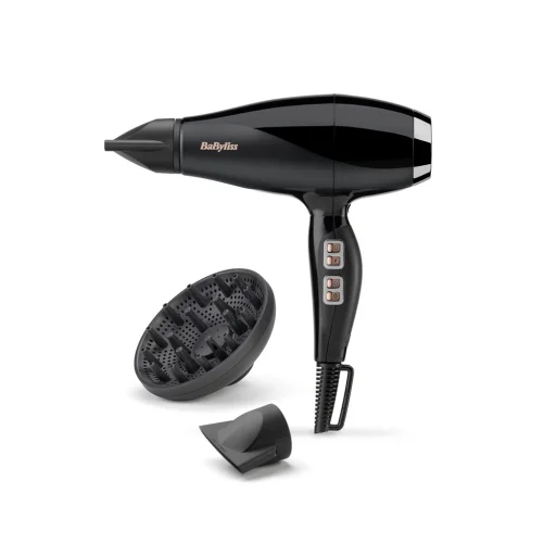 Babyliss 6716DE Air Power Pro Ionos hajszárító, AC motor, 2300W, fekete-sötétezüst - 2