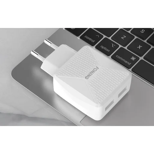 Foneng EU50 GaN, 35W 2x USB-C Type-C Lightning-ra töltő (fehér) - 7