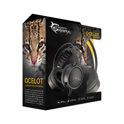 HDS White Shark OCELOT GH-2042 gamer fejhallgató mikrofonnal - fekete - 6