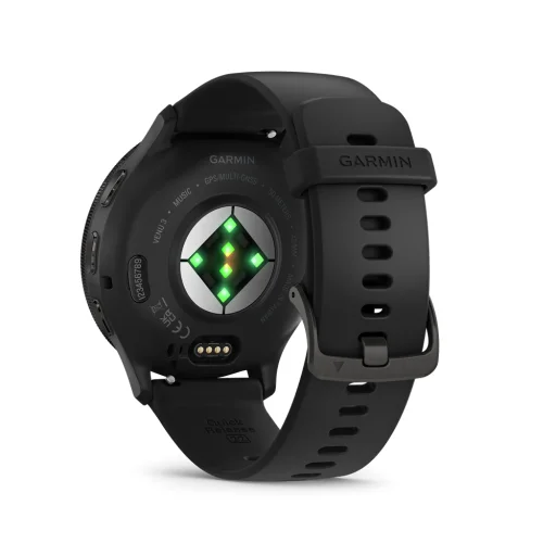 GARMIN Venu 3 black, black frame, silicone band - 4