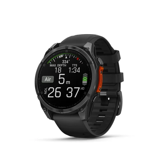 GARMIN fenix 8, Slate grey w/Black Silicone Band, 47 mm - 2