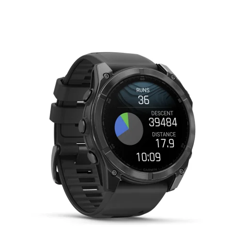 GARMIN fenix 8, Slate grey w/Black Silicone Band, 51 mm - 3