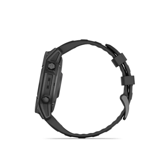 GARMIN fenix E, Slate grey Steel w/Black Silicone Band, 47 mm - 4
