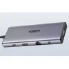 Ugreen CM639 USB-C hub, HDMI, VGA, 2x USB-C 3.2 10 Gbps, 2x USB, SD/TF, RJ45, AUX 3.5 mm, PD, 4K 60 Hz thumbnail