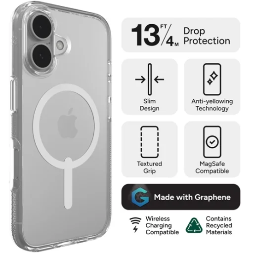 MOB ZAGG Cases Crystal Palace Snap Apple iP16  Clear telefon tok átlátszó - 3