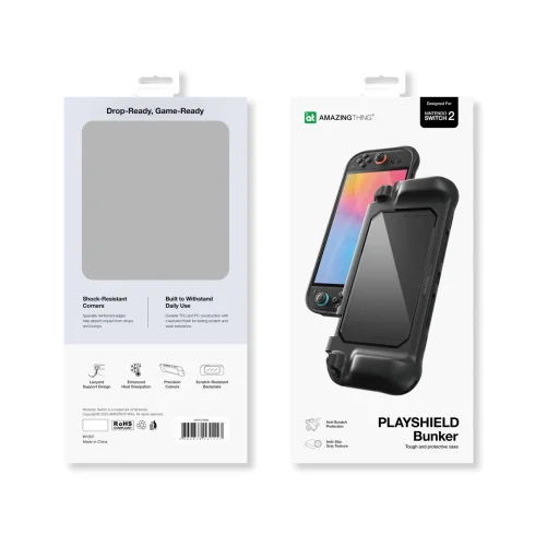 AmazingThing PlayShield Bunker védőtok Nintendo Switch 2 - Fekete - 8