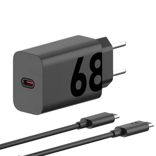 Fali töltőadapter Motorola, 68W, 6.2A, 1 x USB-C, USB-C kábellel, fekete PG38C06281 - 2