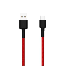 USB-A - USB-C Kábel Xiaomi Mi Fonott, 18W, 2A, 1m, Piros SJV4110GL