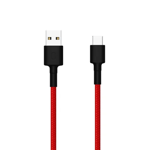 USB-A - USB-C Kábel Xiaomi Mi Fonott, 18W, 2A, 1m, Piros SJV4110GL - 1