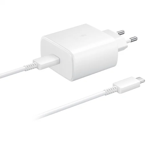 Fali töltő Samsung EP-TA845 + EP-DA705BWE, 45W, 4.05A, 1 X USB-C, USB-C kábellel, fehér GP-PTU022DYGWQ - 1