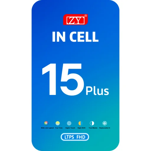 LCD kijelző modul ZY Apple iPhone 15 Plus készülékhez, In-Cell verzió, fekete - 4