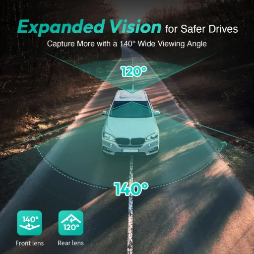 Dash + Hátsó Kamera Botslab G500H Pro, 3K, GPS, Wi-Fi, 3 hüvelykes LCD, Fekete 2A22Z-G580H - 5