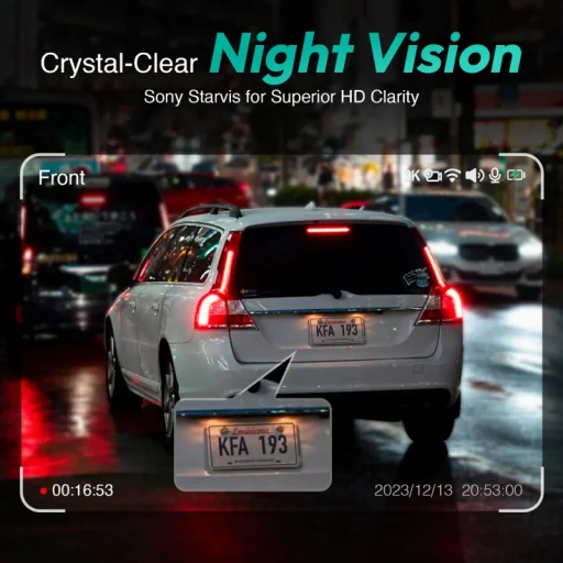 Dash + Hátsó Kamera Botslab G500H Pro, 3K, GPS, Wi-Fi, 3 hüvelykes LCD, Fekete 2A22Z-G580H - 6