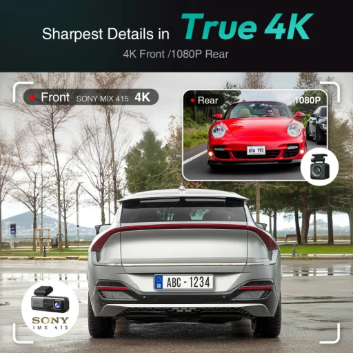 Dash + Hátsó Kamera Botslab G980H, 4K, GPS, Wi-Fi, 2.45 hüvelykes LCD, Fekete - 8