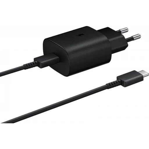 Hálózati töltő Samsung EP-TA800B + DA705BBE, 25W, 3A, 1 x USB-C, USB-C kábellel, fekete GP-PTU021SOABQ - 1