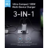 Anker Prime, 100W, 3A, 1 x USB-A - 2 x USB-C, Szürke A2688341 thumbnail