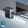 Anker 736 Nano II fali töltő 100W, 3A, 1 x USB-A - 2 x USB-C, Fekete A2145G11 thumbnail