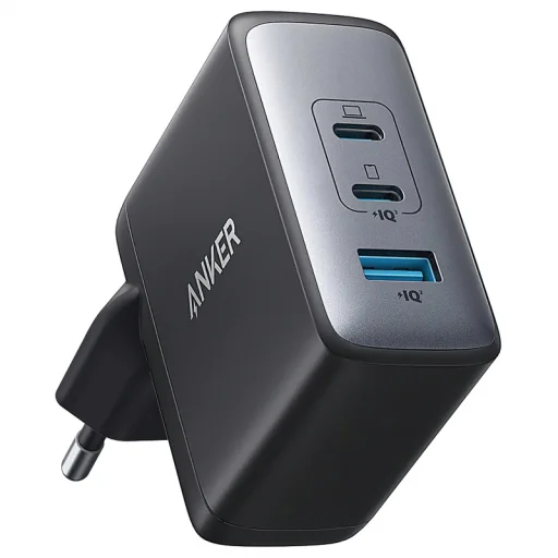 Anker 736 Nano II fali töltő 100W, 3A, 1 x USB-A - 2 x USB-C, Fekete A2145G11 - 1