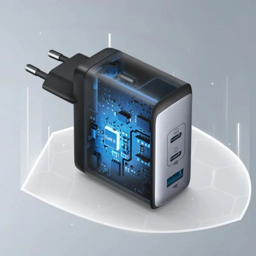 Anker 736 Nano II fali töltő 100W, 3A, 1 x USB-A - 2 x USB-C, Fekete A2145G11 - 4