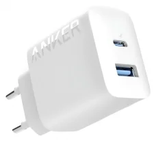 Fali Töltő Anker 312, 20W, 3A, 1 x USB-A - 1 x USB-C, Fehér A2348G21