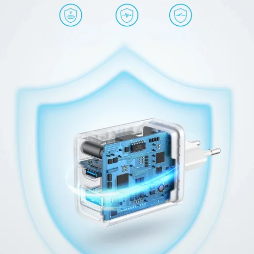 Fali Töltő Anker 312, 20W, 3A, 1 x USB-A - 1 x USB-C, Fehér A2348G21 - 4