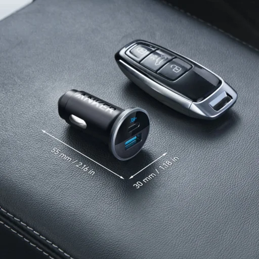 Anker 323 autós töltő, 52.5W, 3A, 1 x USB-A - 1 x USB-C, Fekete A2735G11 - 3