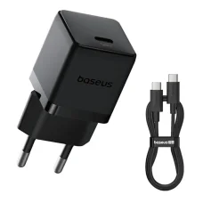 Wall Charger Baseus Palm, 20W, 3A, 1 x USB-C, USB-C Kábellel, Fekete P10111602113-01
